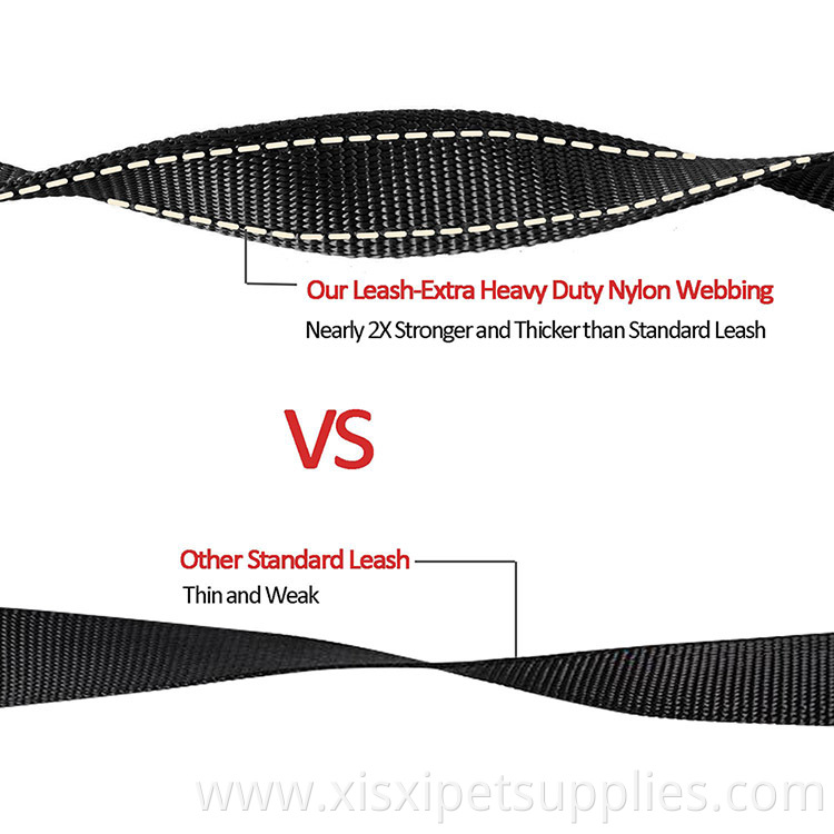 Double Handle Leash for Control Safety Training - Reflective Heavy Duty No Pull Dual Handle Lead for Large Medium Dogs